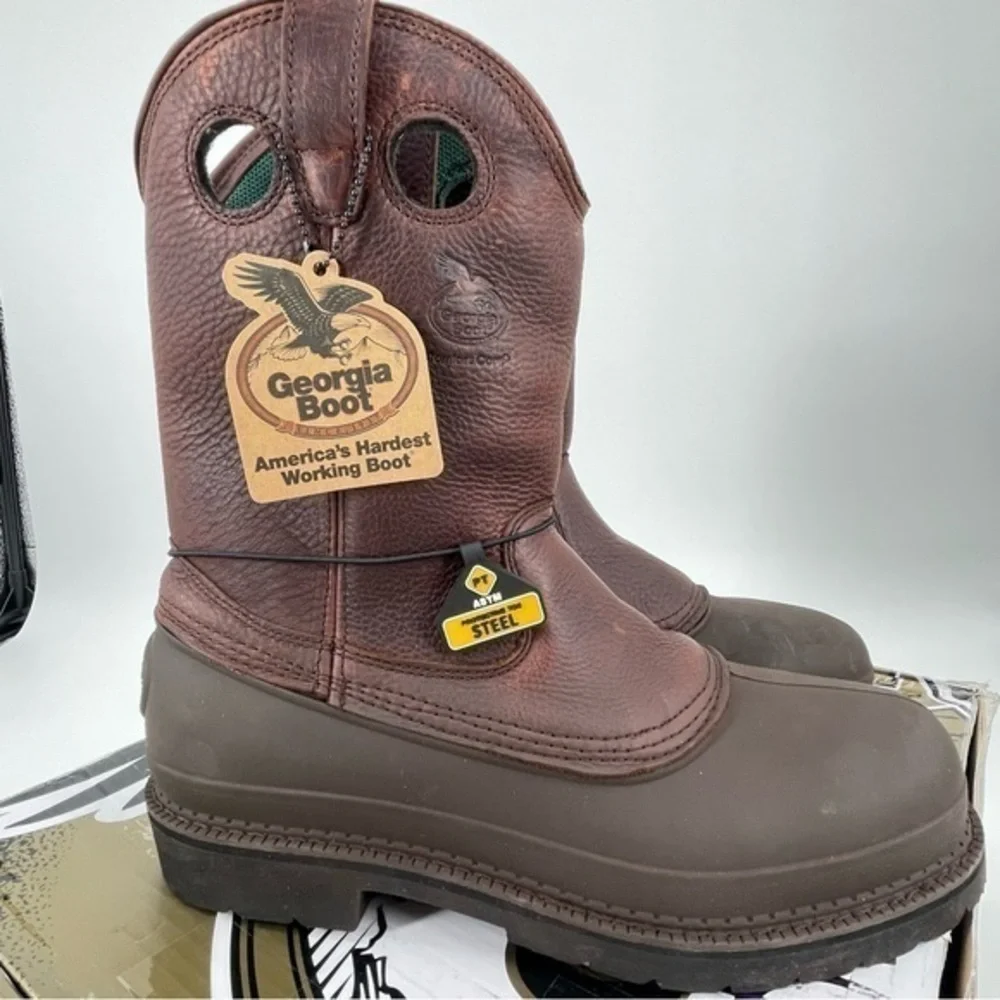 Georgia Men’s Muddog Steel Toe Comfort Core Work Boots Size 12 NWT‎